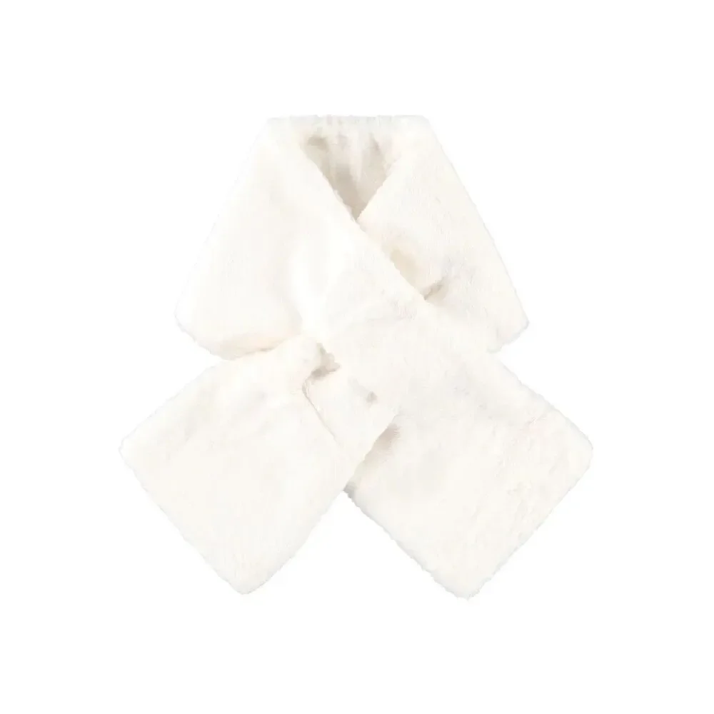 Apparis Bambi Faux Fur Scarf – Ivory, Pull-Through Vegan Wrap, 44